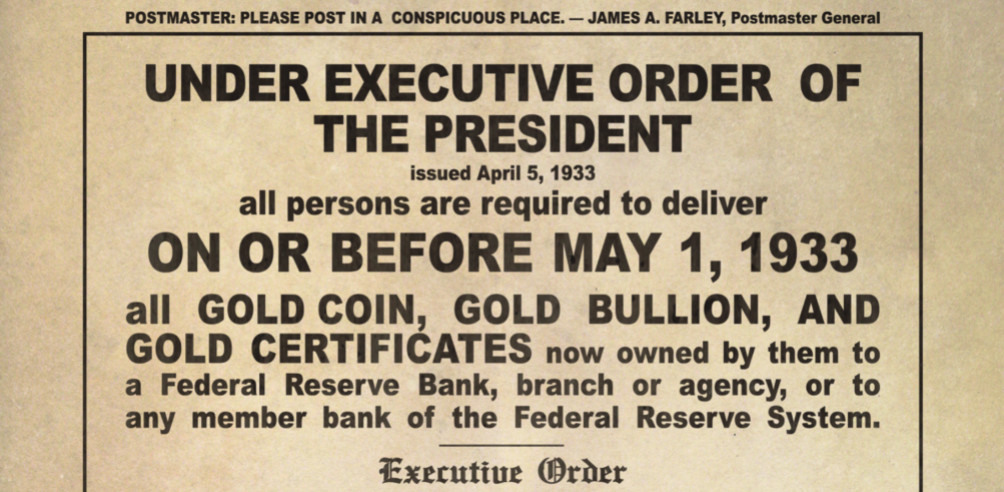 Cours de l’Or : la confiscation de 1933 et son reflet de l'économie actuelle